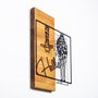 Wallity Hello Accesorio Decorativo de Pared en Negro y Nogal Claro